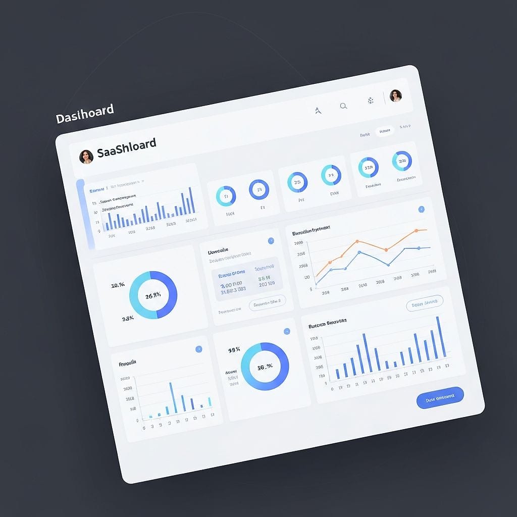 A dashboard showing AI visibility metrics for a SaaS brand